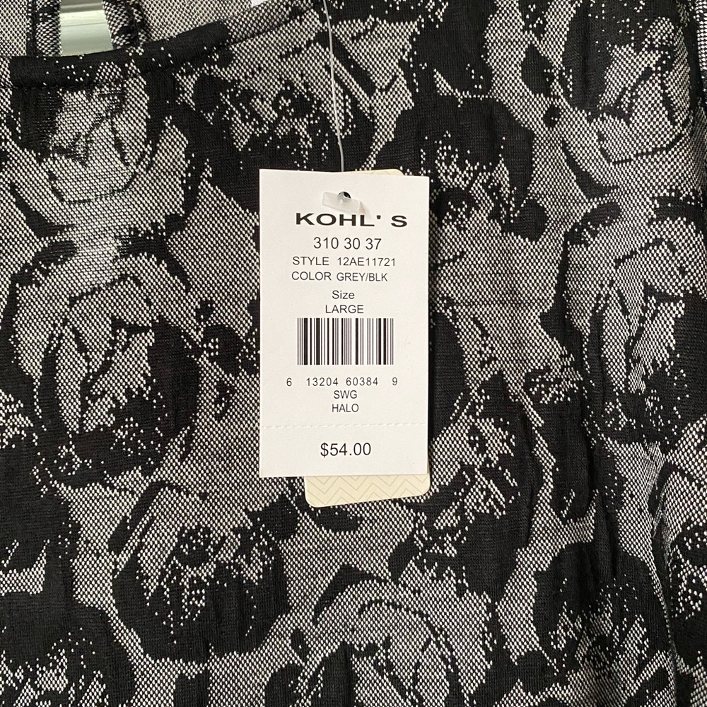 halo dress size large black/grey